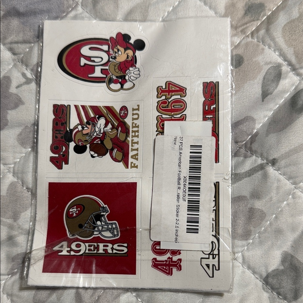 San Francisco 49ers Sticker Sheet - Red & Gold